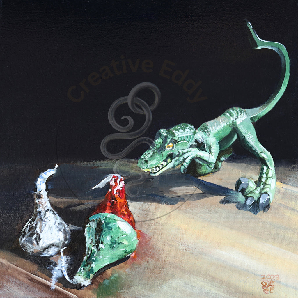 Predatory about Chocolate Canvas Print – Unique Oil Painting Art