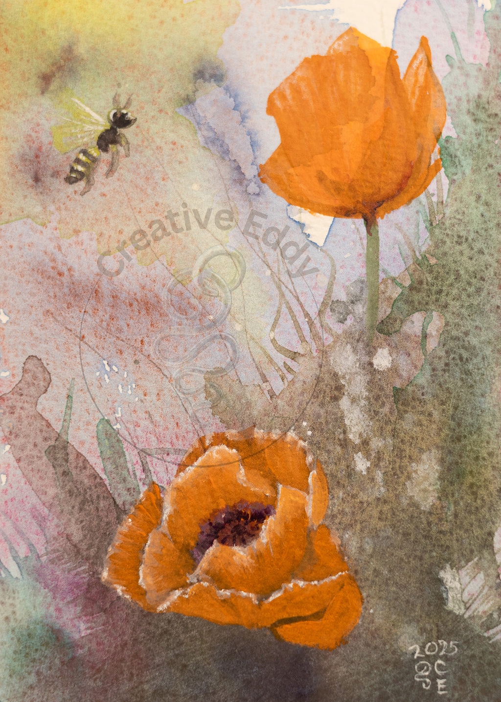 Poppy notecards-Pack of 10 Greeting Cards (US & CA)